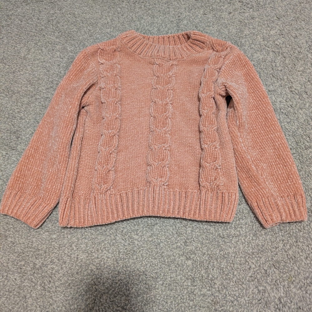 Cozy Pink Cable Knit Sweater